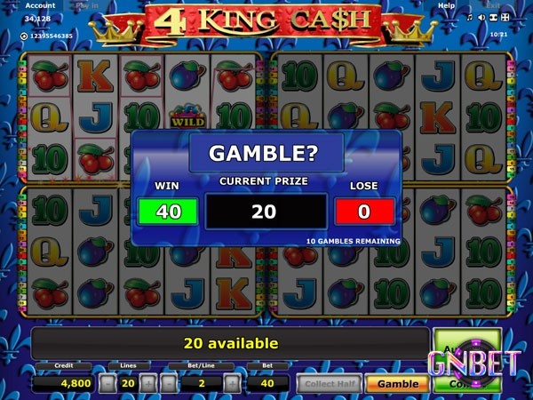 Những rủi ro đi kèm khi sử dụng nút gamble trong Slot Machine