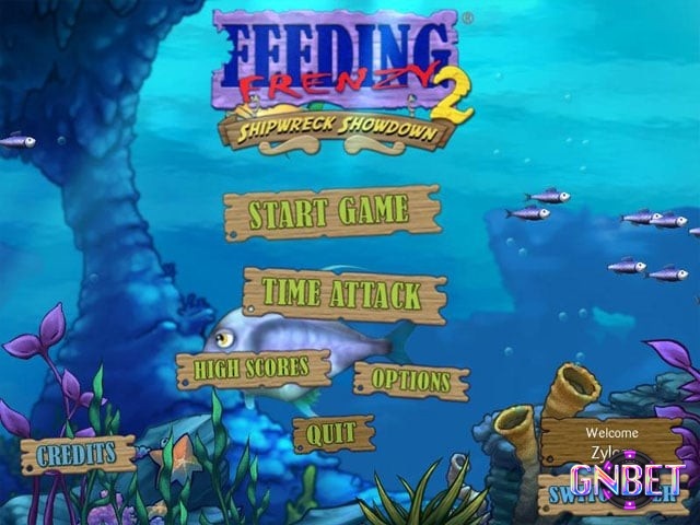 Feeding Frenzy 2 - game offline xưa với nội dung về cá lớn nuốt cá bé