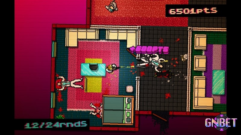 Hotline Miami nổi tiếng nhờ sự kết hợp giữa bạo lực kiểu nghệ thuật và nhạc nền điện tử rất bắt tai