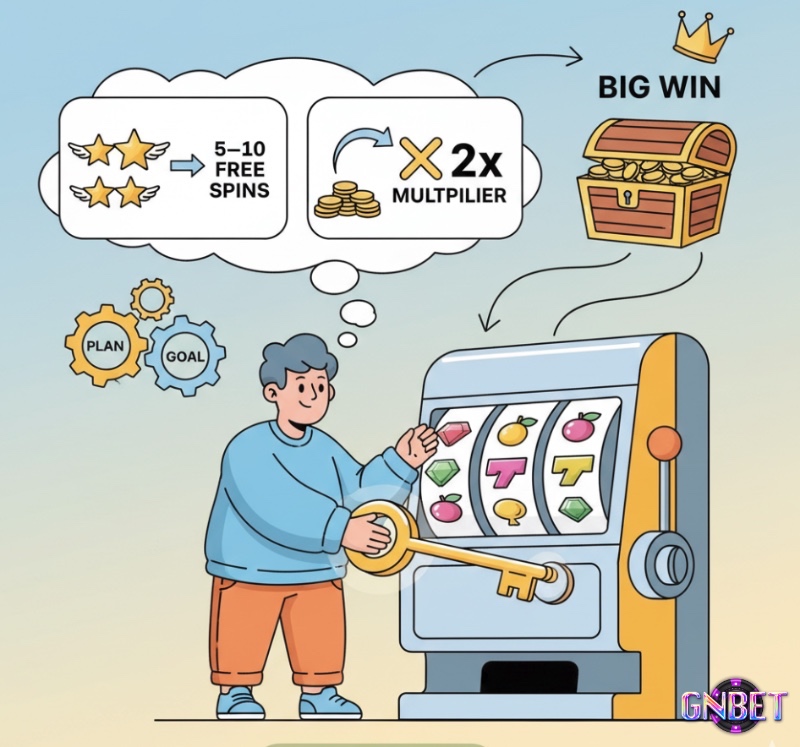 Người chơi game slot khám phá cơ chế retrigger, nhận thêm vòng quay miễn phí và hệ số nhân để tăng cơ hội thắng lớn trong tìm hiểu Free spins có retrigger không