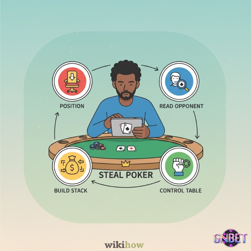 Nắm chắc cách Steal Poker sẽ giúp người chơi quản lý bàn chơi tốt hơn và tăng lượng chip trong tay