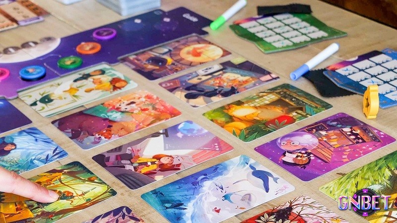 Bộ bài minh họa được xáo và đặt giữa bàn trước khi chia bài cho người chơi