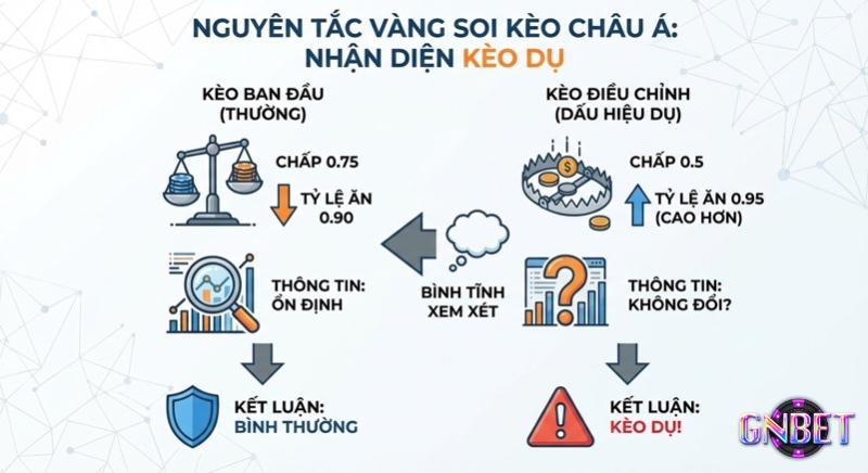 Kinh nghiệm đánh kèo Châu Á: Hướng dẫn nhận diện kèo dụ qua so sánh kèo ban đầu, điều chỉnh và thông tin thực tế