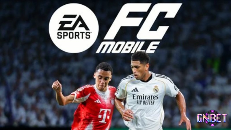 EA Sports FC Mobile 26 với đội hình thẻ cầu thủ và giao diện thi đấu bóng đá trên mobile