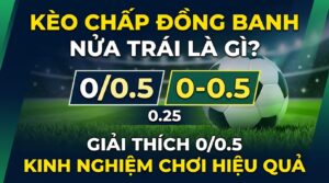 Kèo chấp đồng banh nửa trái là gì? Kinh nghiệm chơi hiệu quả