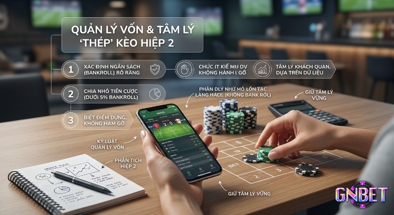 Checklist 3 bước quản lý vốn, và tâm lý thép khi cá cược kèo hiệp 2 là gì, giúp duy trì bankroll và đưa ra quyết định dựa trên dữ liệu