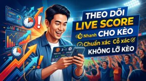 Cách theo dõi live score cho kèo: Nhanh, chuẩn xác nhất