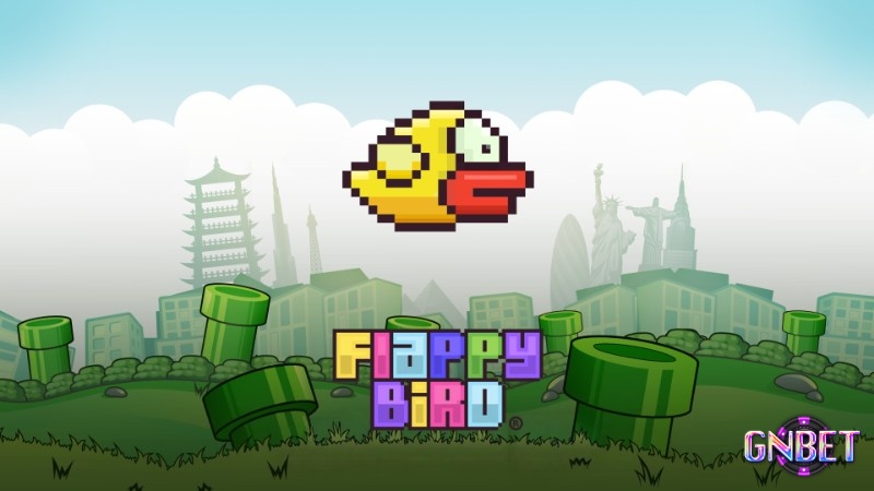 Flappy Bird với chú chim bay qua các ống nước xanh